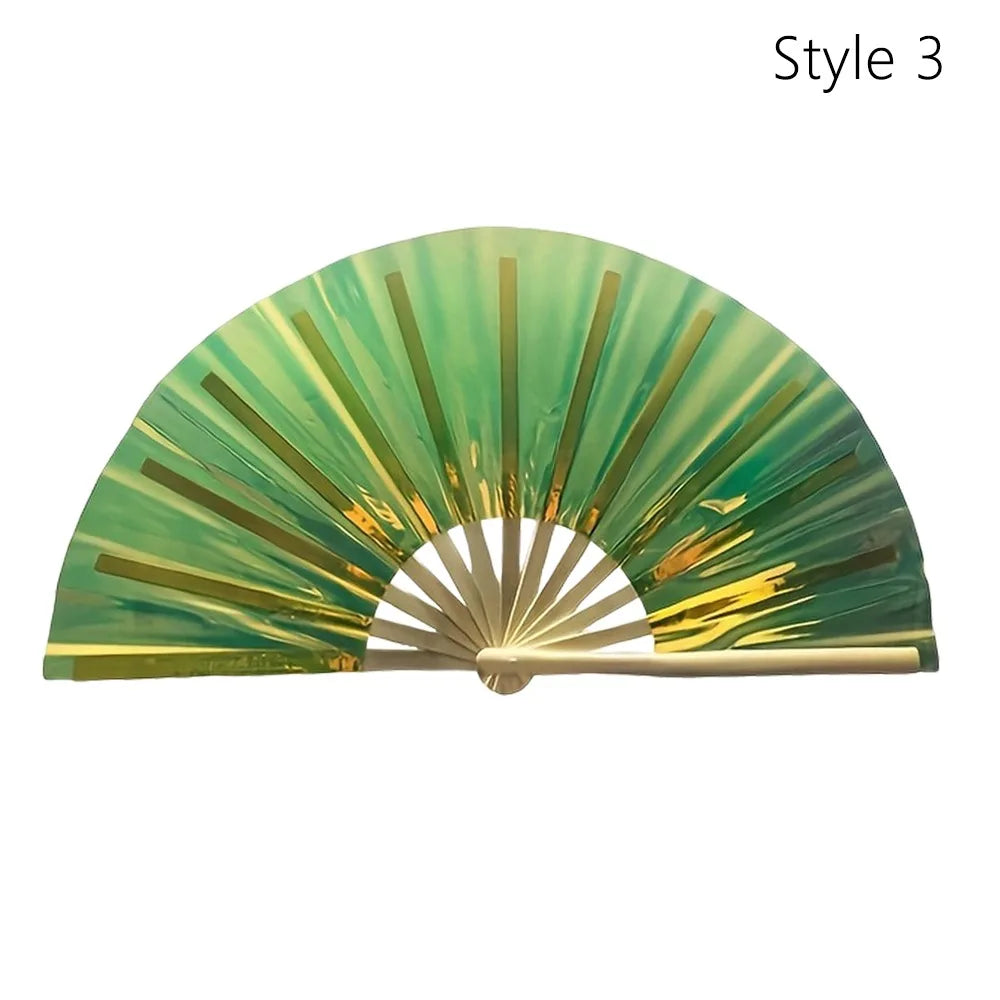 Elegant Portable Bamboo Folding Fan - Perfect Handheld Accessory for Dance and Home Décor