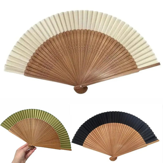 Elegant Portable Bamboo Folding Fan - Perfect Handheld Accessory for Dance and Home Décor