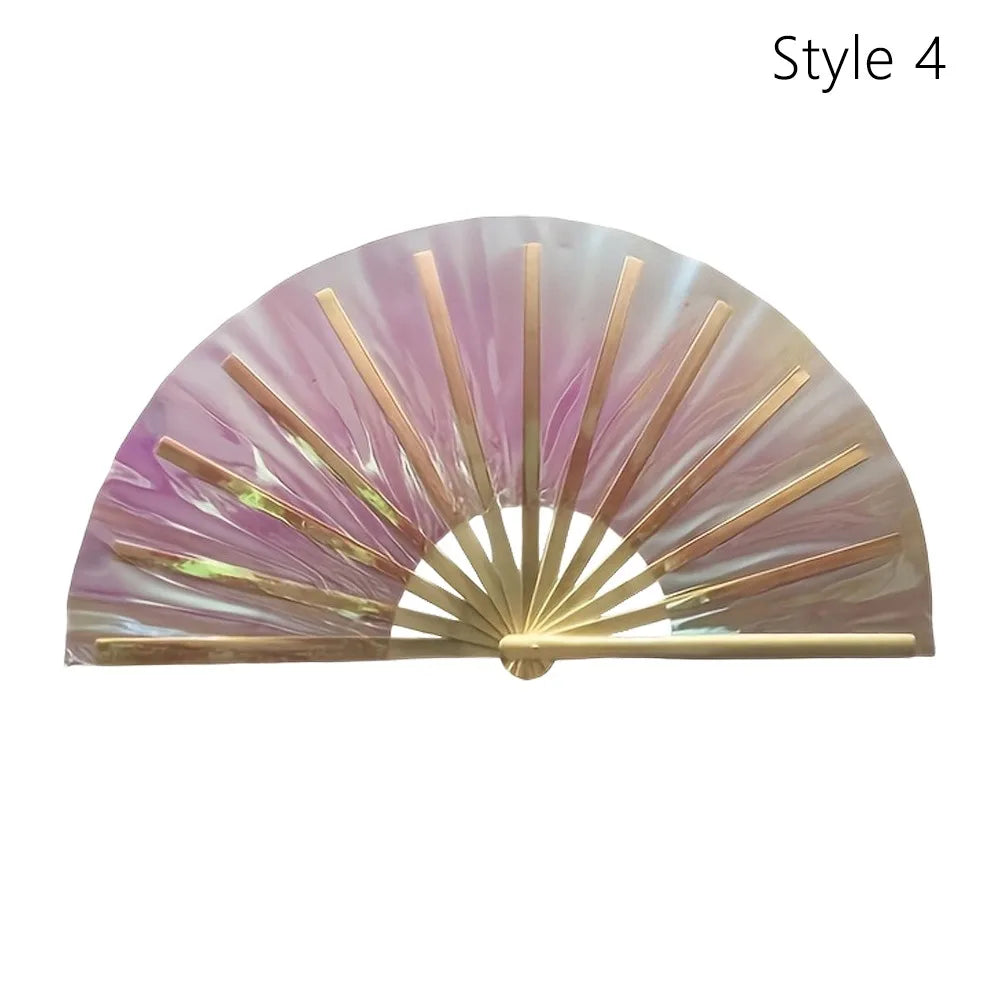 Elegant Portable Bamboo Folding Fan - Perfect Handheld Accessory for Dance and Home Décor