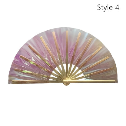Elegant Portable Bamboo Folding Fan - Perfect Handheld Accessory for Dance and Home Décor
