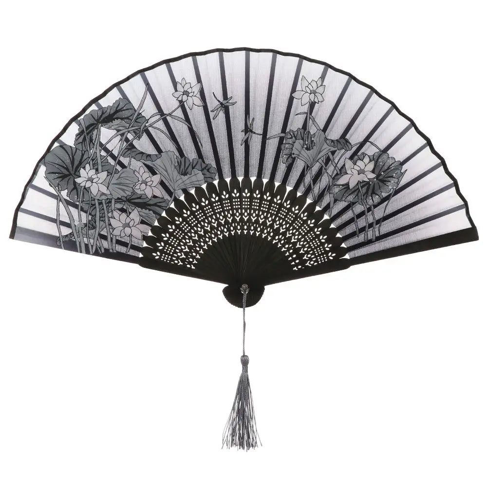 Elegant Portable Bamboo Folding Fan - Perfect Handheld Accessory for Dance and Home Décor