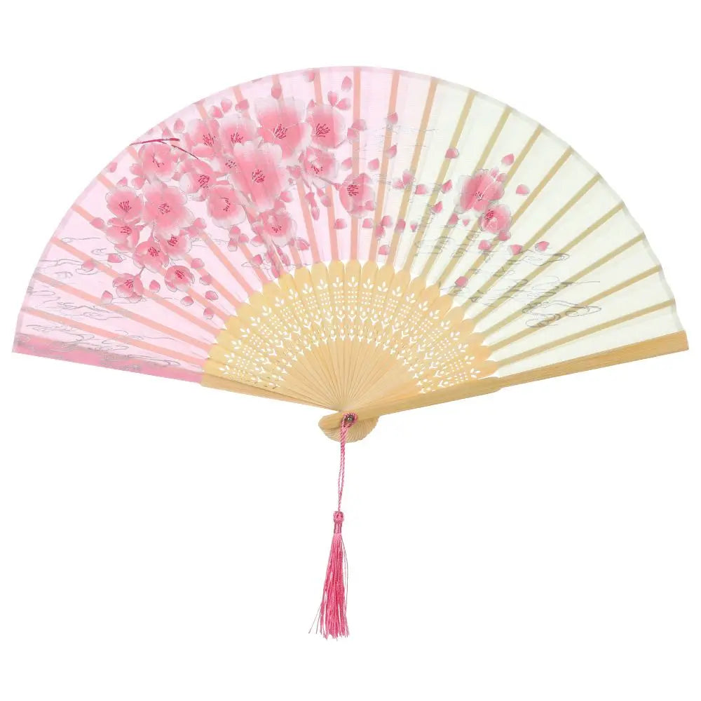 Elegant Portable Bamboo Folding Fan - Perfect Handheld Accessory for Dance and Home Décor