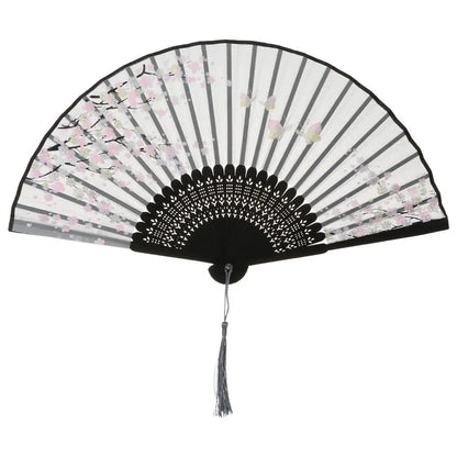 Elegant Portable Bamboo Folding Fan - Perfect Handheld Accessory for Dance and Home Décor