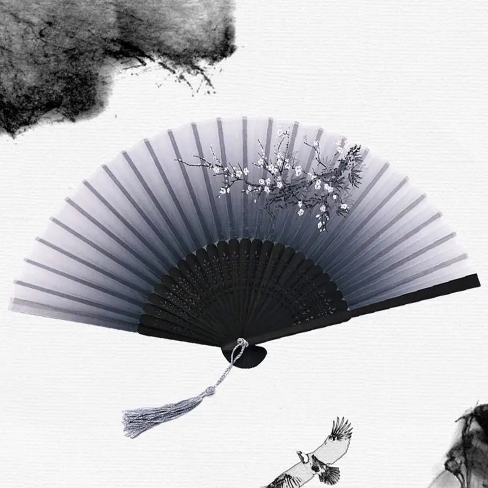 Elegant Portable Bamboo Folding Fan - Perfect Handheld Accessory for Dance and Home Décor