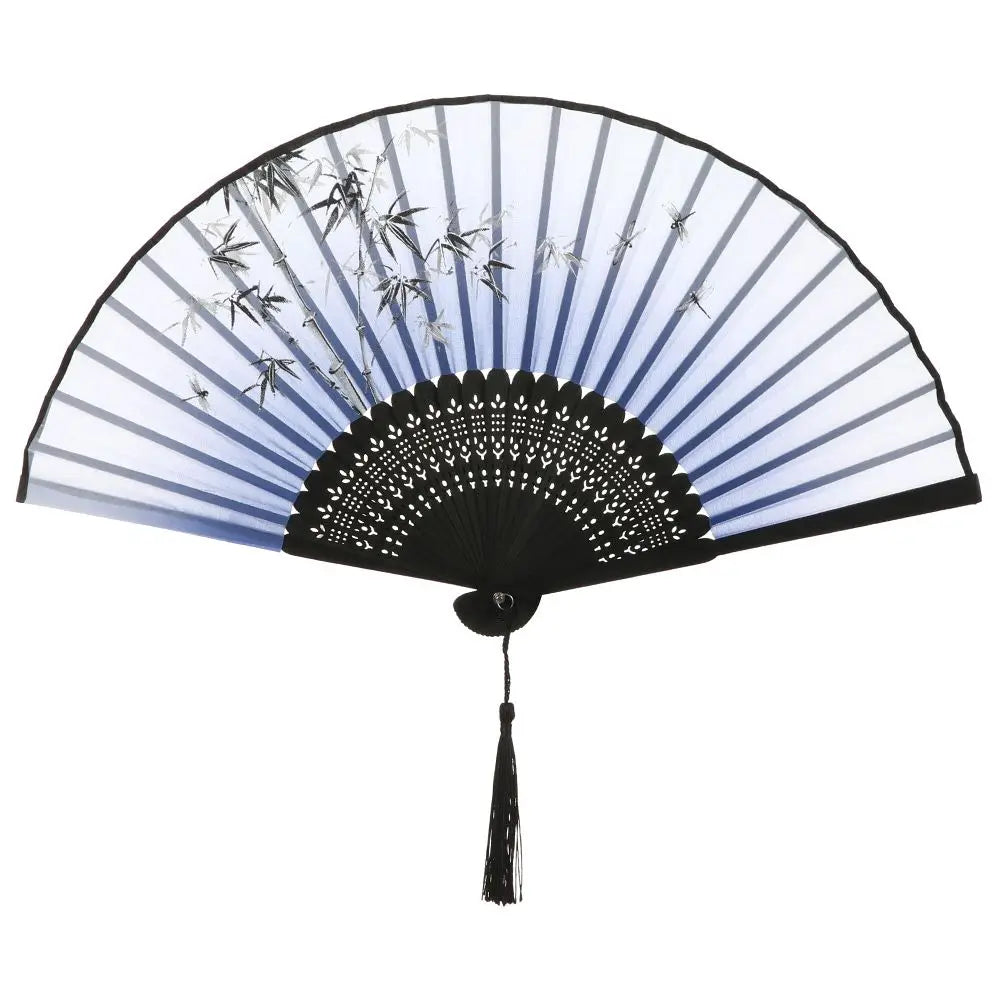Elegant Portable Bamboo Folding Fan - Perfect Handheld Accessory for Dance and Home Décor