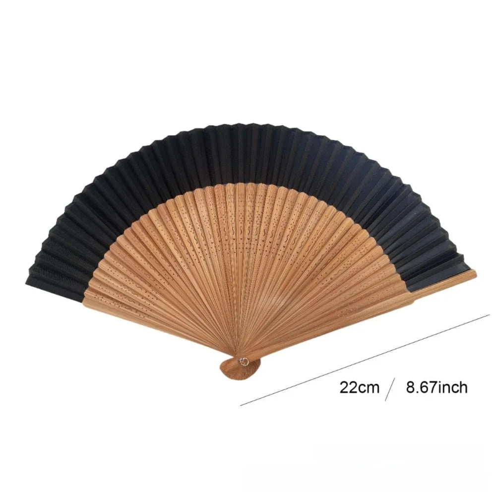 Elegant Portable Bamboo Folding Fan - Perfect Handheld Accessory for Dance and Home Décor
