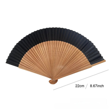 Elegant Portable Bamboo Folding Fan - Perfect Handheld Accessory for Dance and Home Décor