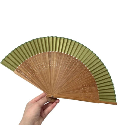 Elegant Portable Bamboo Folding Fan - Perfect Handheld Accessory for Dance and Home Décor