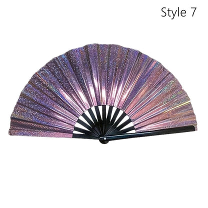 Elegant Portable Bamboo Folding Fan - Perfect Handheld Accessory for Dance and Home Décor