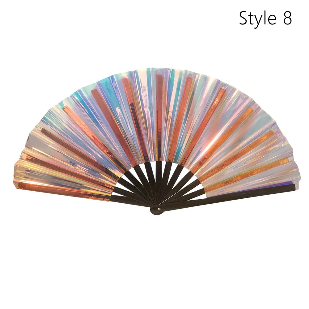 Elegant Portable Bamboo Folding Fan - Perfect Handheld Accessory for Dance and Home Décor