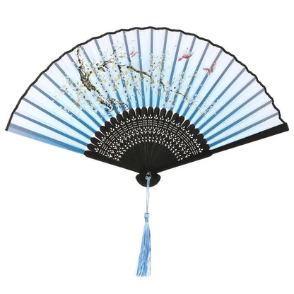 Elegant Portable Bamboo Folding Fan - Perfect Handheld Accessory for Dance and Home Décor