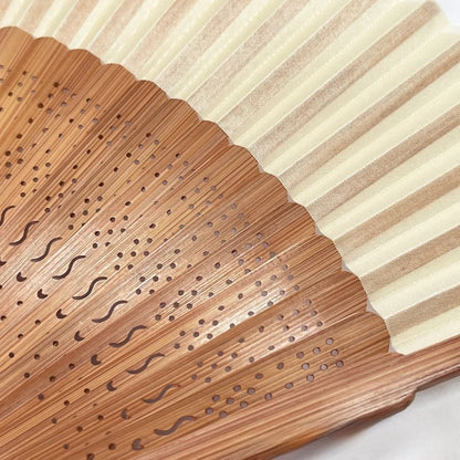 Elegant Portable Bamboo Folding Fan - Perfect Handheld Accessory for Dance and Home Décor